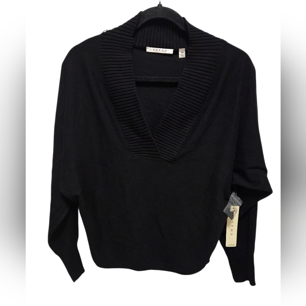 Cyrus Black V Neck Sweater